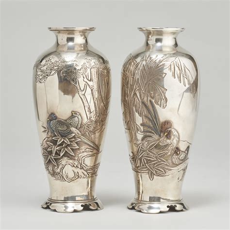 Silver vases